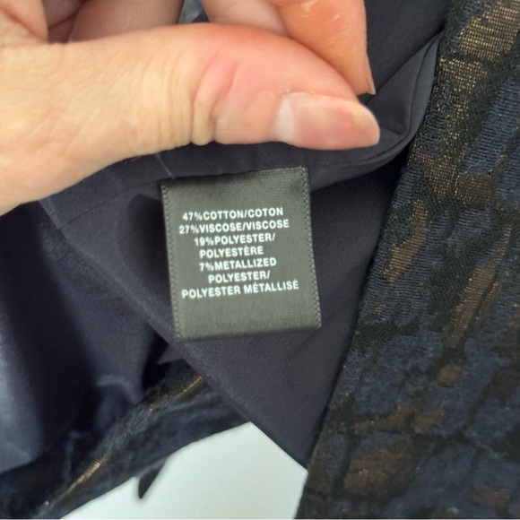 Lafayette 148 New York Gold Shimmer Metallic Blazer Size 2 - Picture 5 of 9